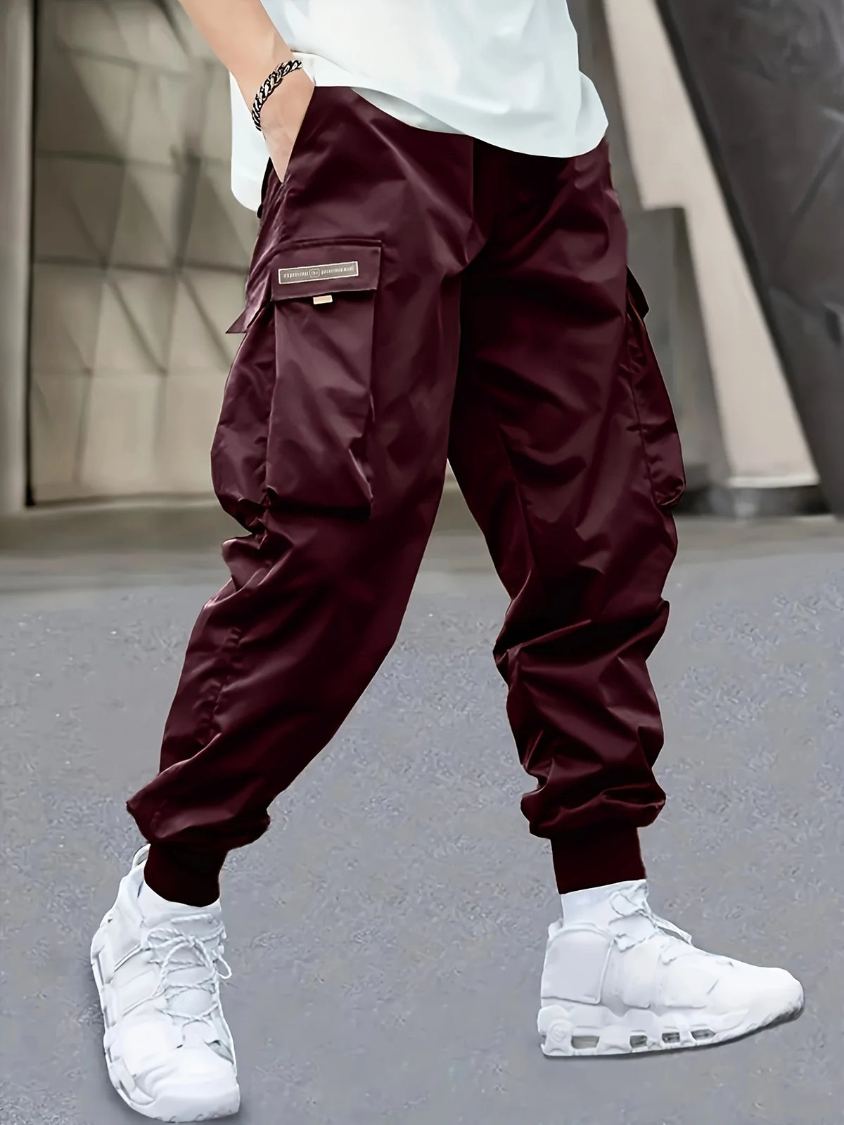 Men's Casual Cargo Pants with Large Pockets