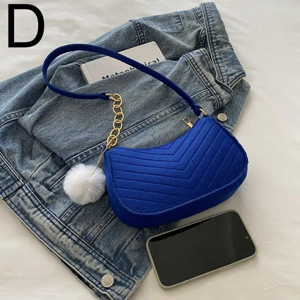 Women's Mini Felt Saddle Bag