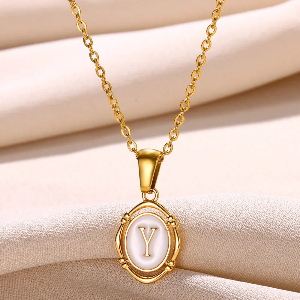 Women's Initial Letter Pendant Necklace (A–Z)