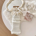 Lace-Ribbon Ballet Leg Warmers