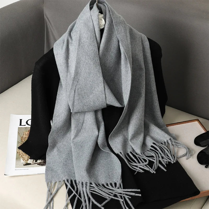 Women's Soft Pashmina Scarf with Tassels