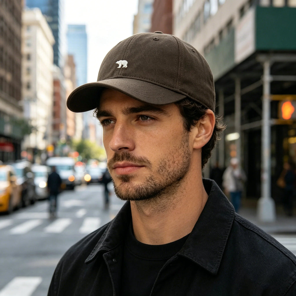 Cute Bear Embroidered Dad Cap