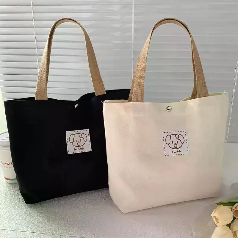 Canvas Tote and Crossbody Bag Set