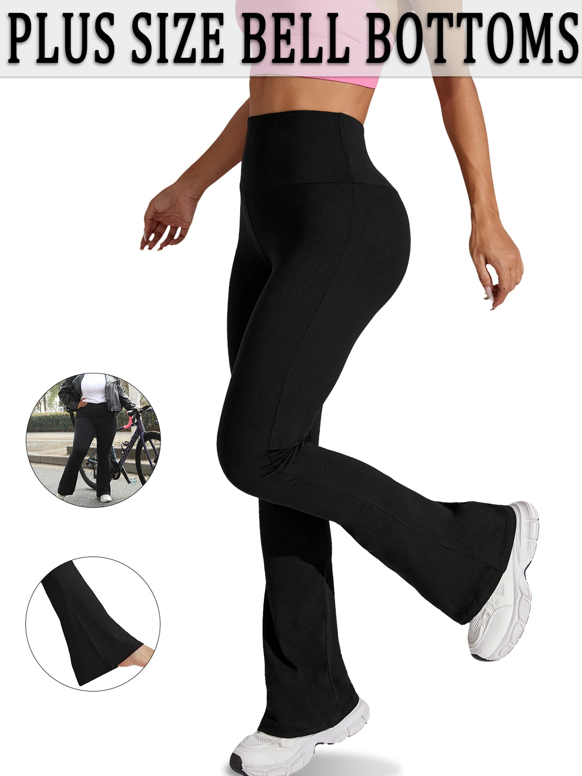 Women's Plus-Size Flare Yoga Pants