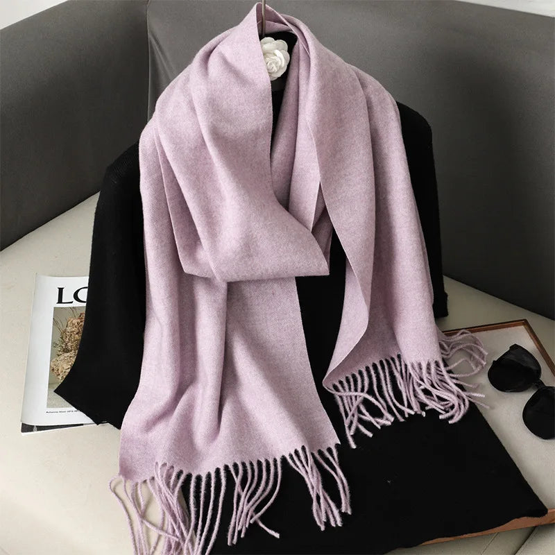 Women's Soft Pashmina Scarf with Tassels