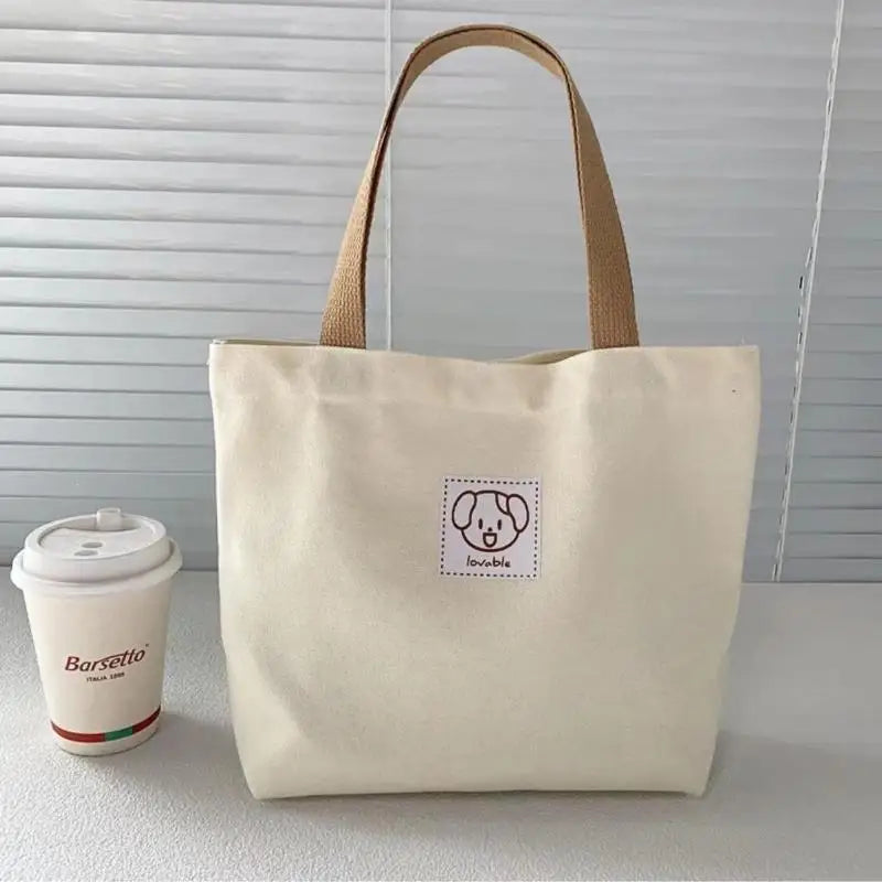 Canvas Tote and Crossbody Bag Set