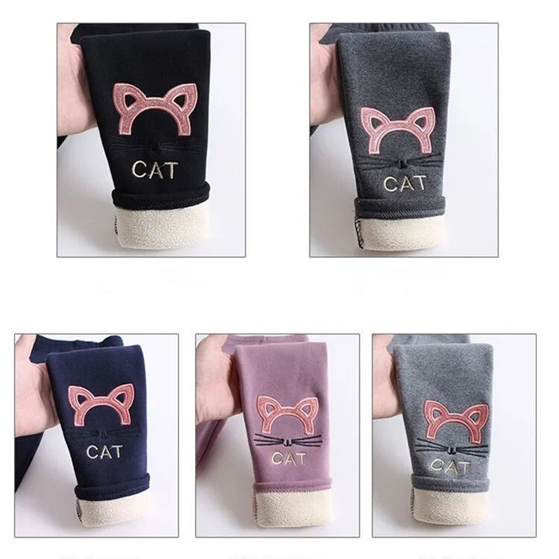 Girls Winter Velvet-Lined Leggings