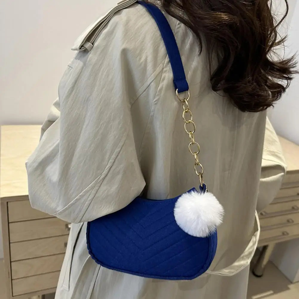 Women's Mini Felt Saddle Bag