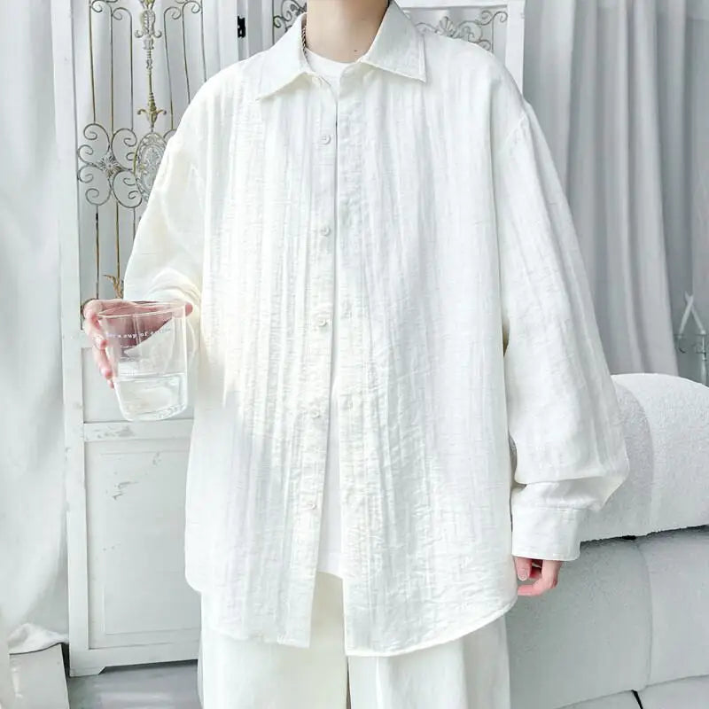 Men's Classic Solid Button-Down Shirt