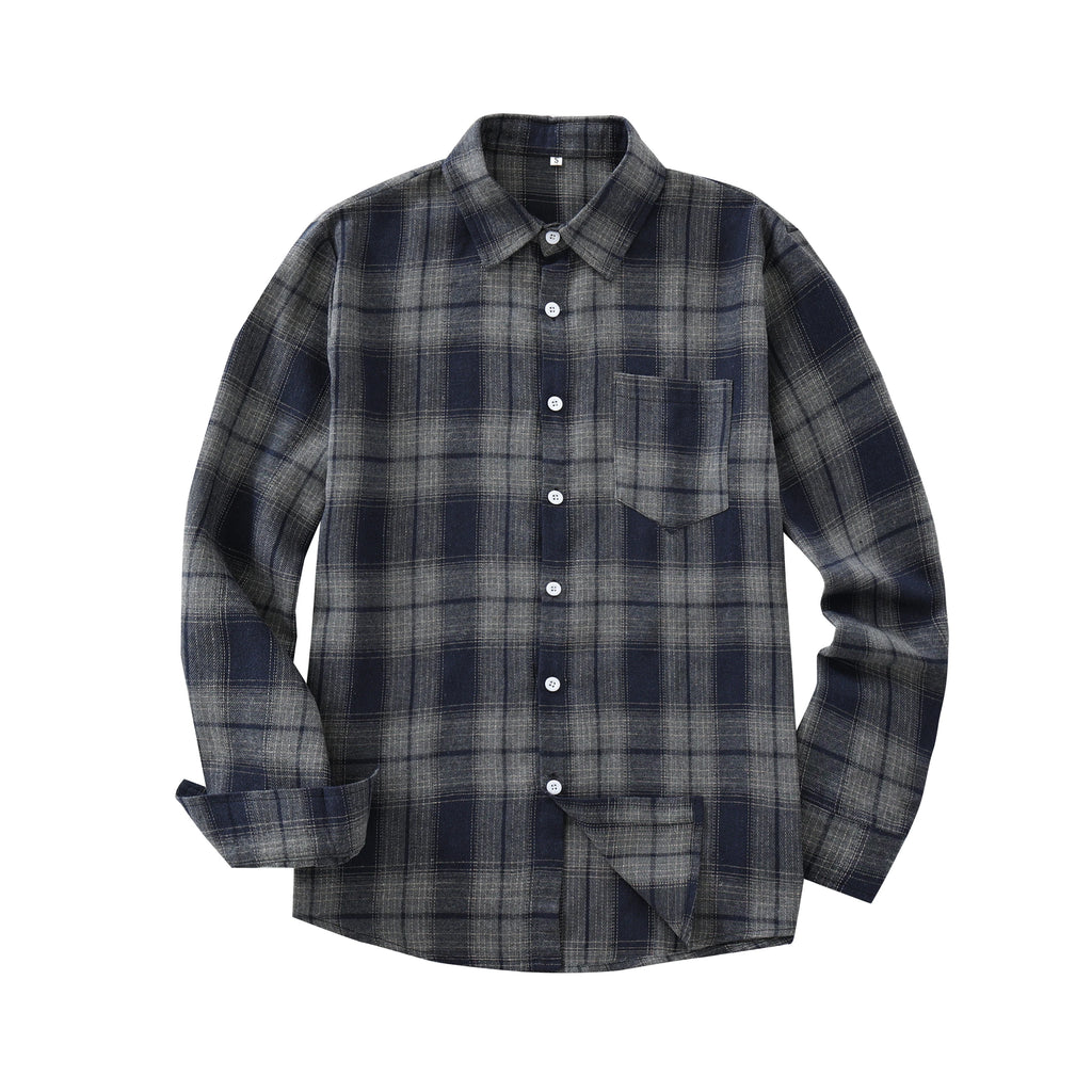 Men's Red Plaid Button-Down Shirt