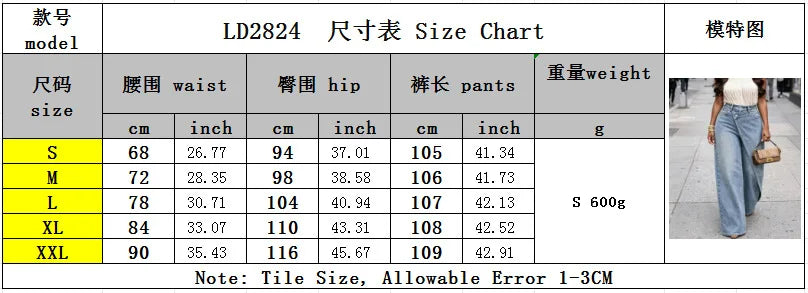 Women's High-Waist Wide-Leg Wrap Jeans