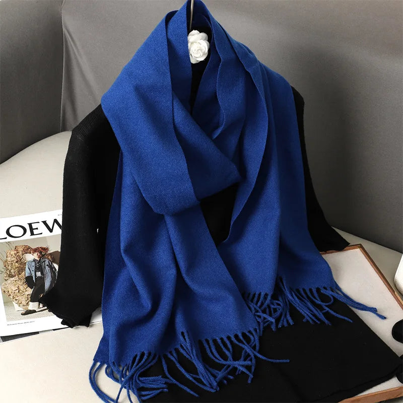 Women's Soft Pashmina Scarf with Tassels