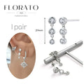 Sterling Silver Butterfly Pendant Hoop Earrings