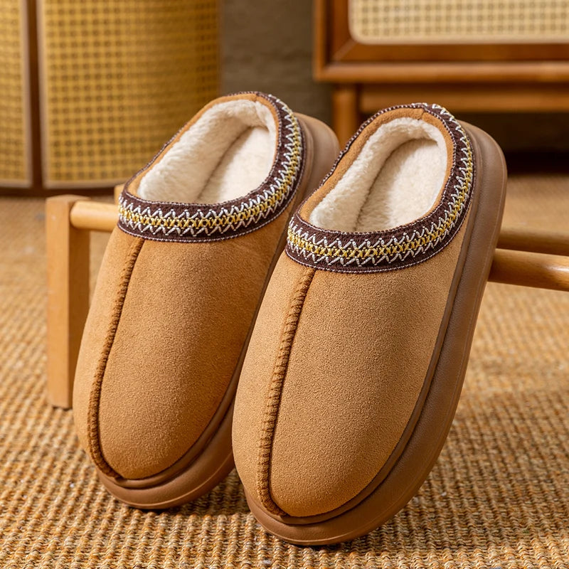 Men's Plush Fleece-Lined Slippers