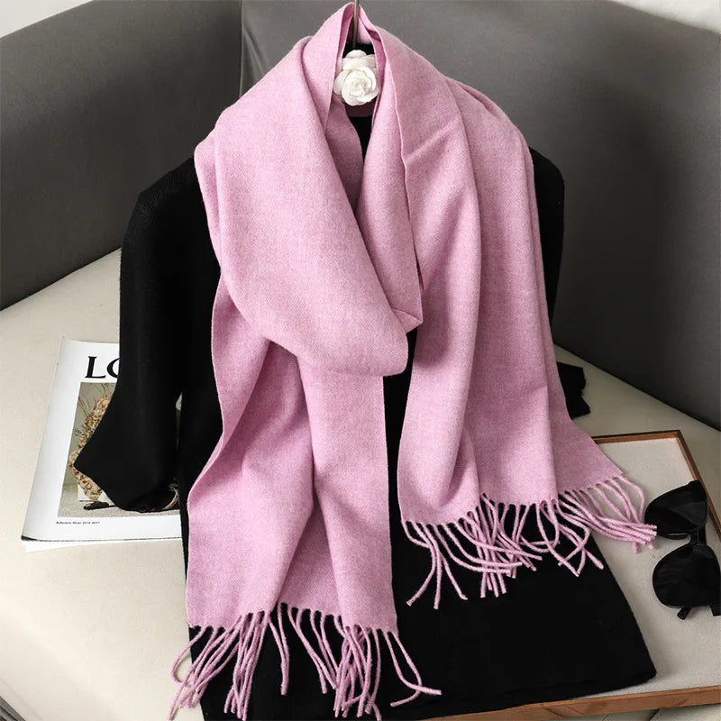 Women's Soft Pashmina Scarf with Tassels