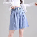 Women's High-Waist Wide-Leg Cropped Jeans