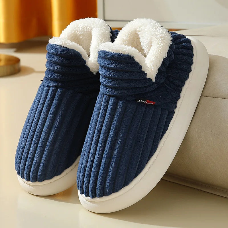 Men's Fluffy Ankle-Boot Slippers