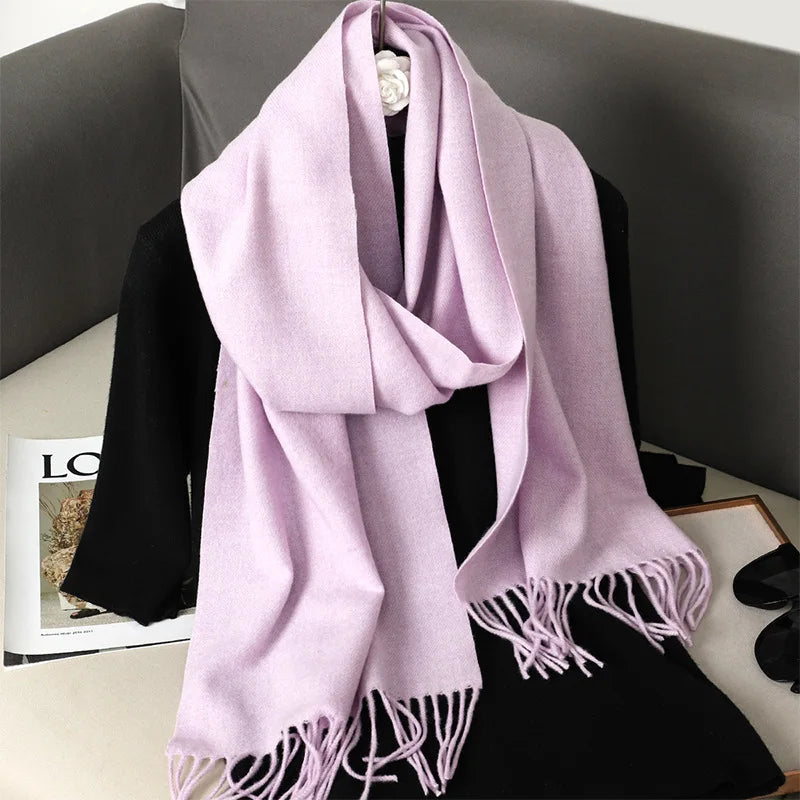 Women's Soft Pashmina Scarf with Tassels