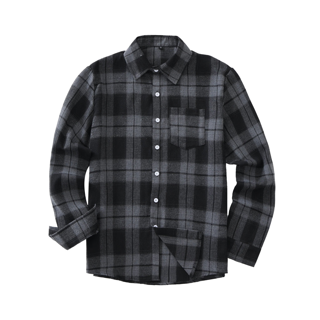 Men's Red Plaid Button-Down Shirt