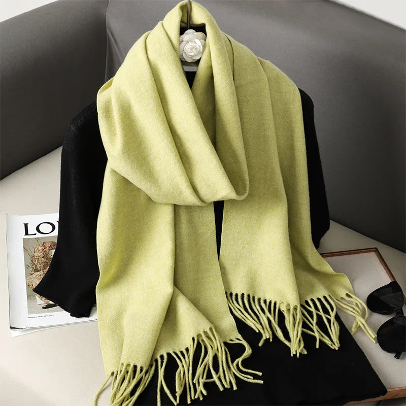 Women's Soft Pashmina Scarf with Tassels