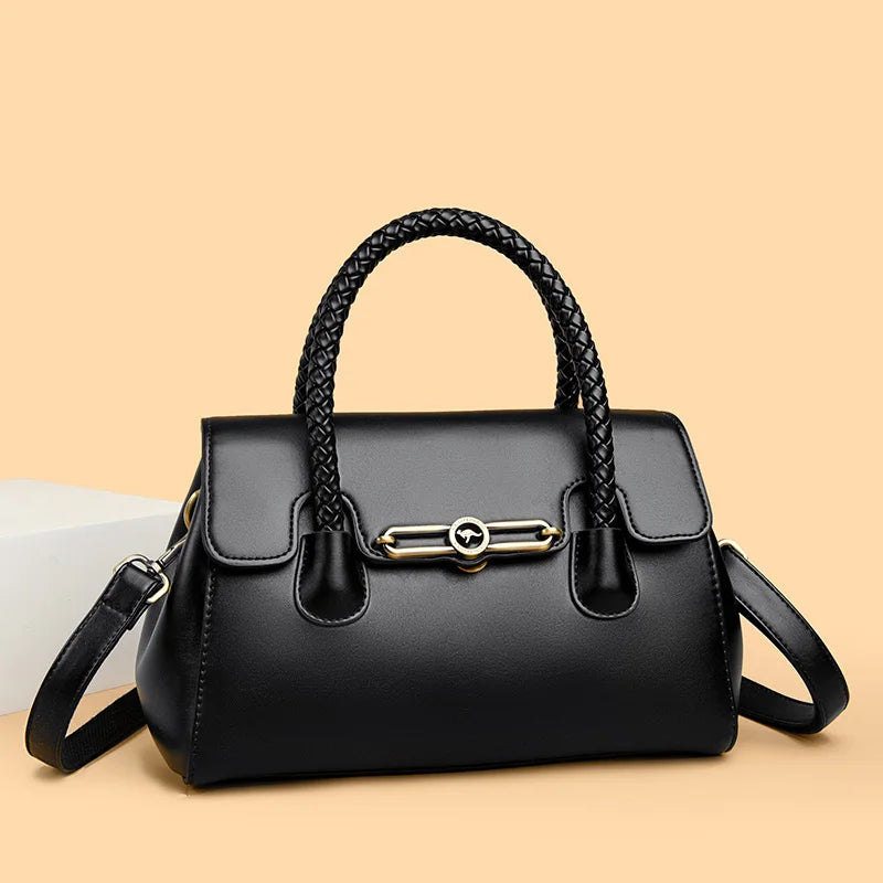 Women's PU Leather Messenger Shoulder Bag