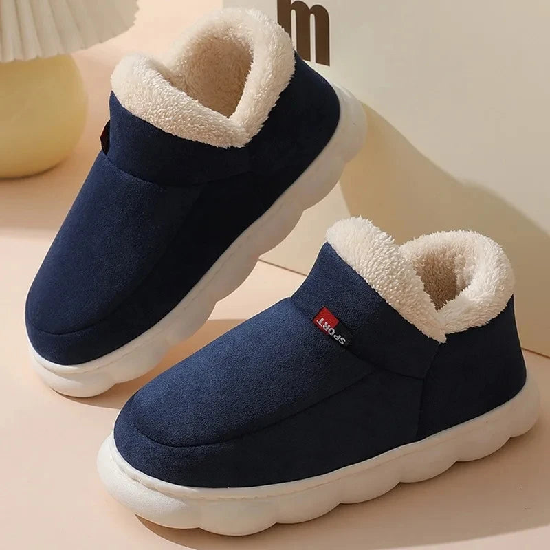 Men's Fluffy Ankle-Boot Slippers