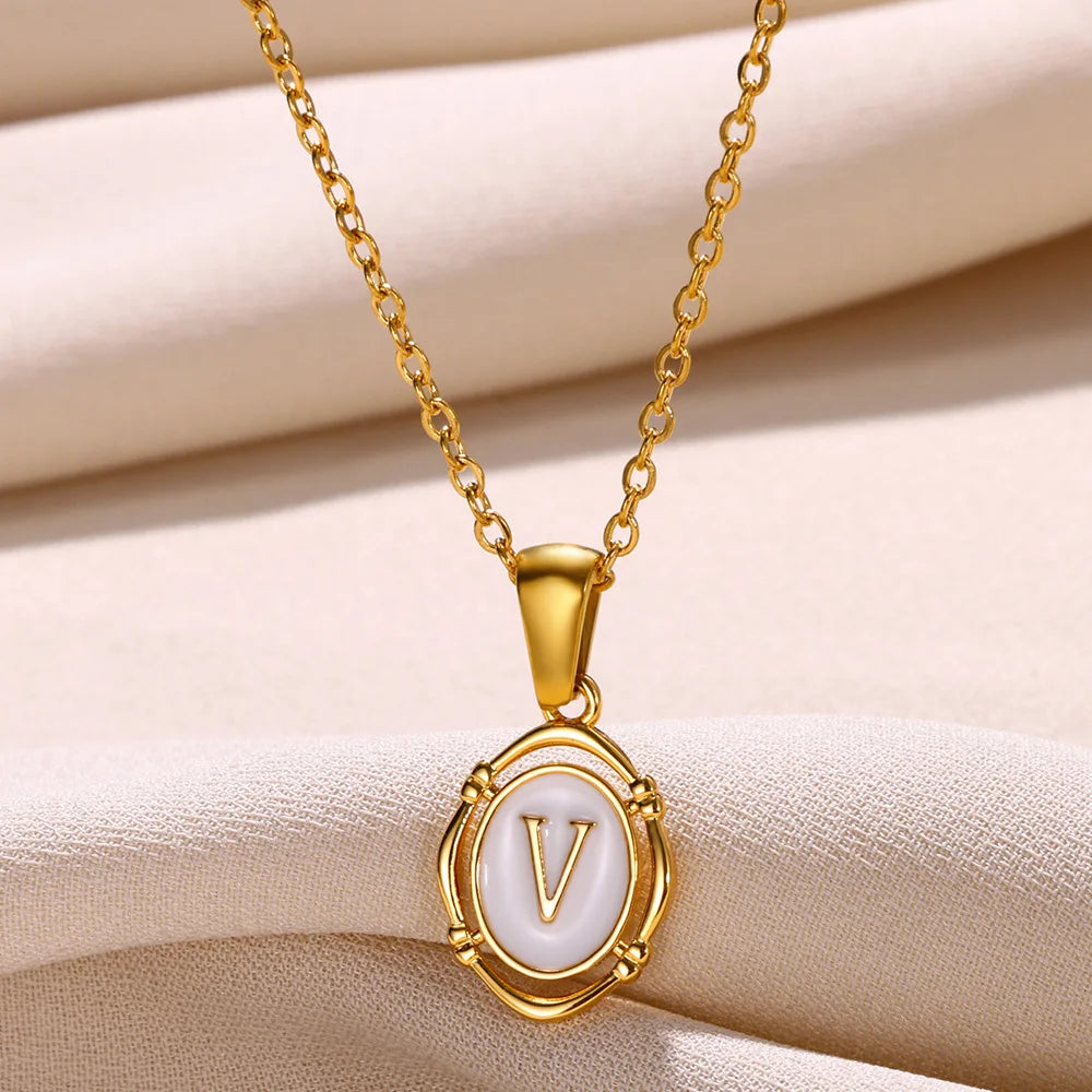 Women's Initial Letter Pendant Necklace (A–Z)