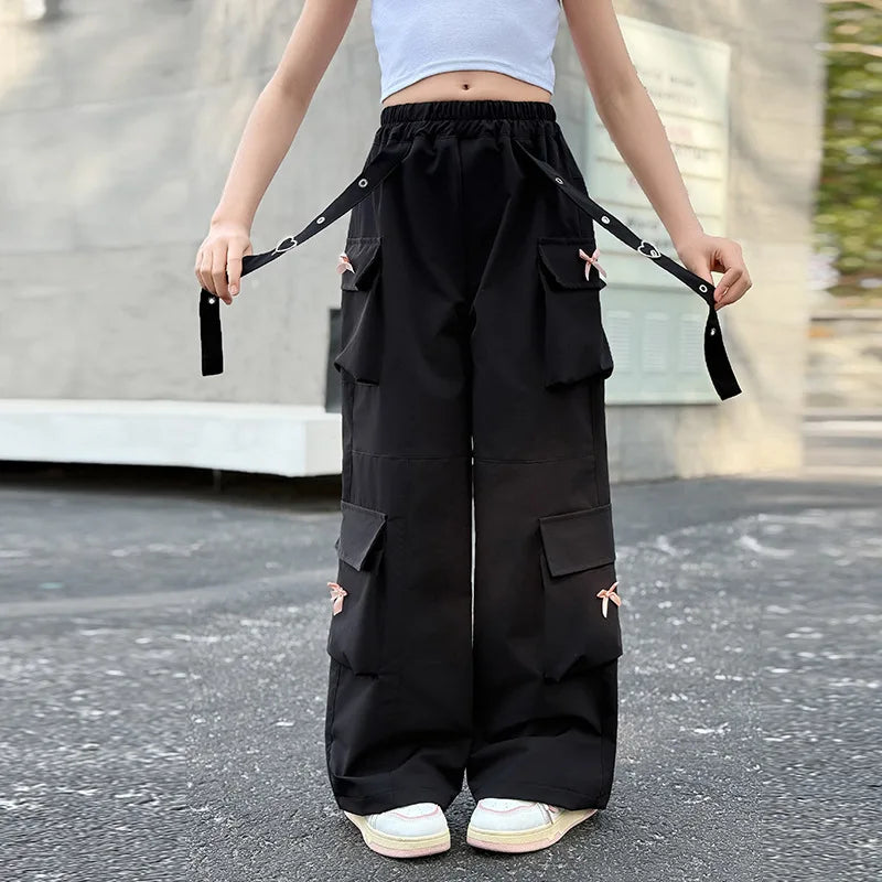 Girls' Cargo Pants with Side Pockets