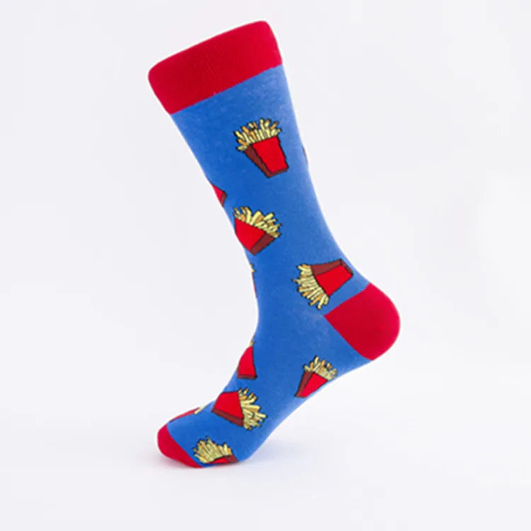 Men's Beer & Burger Novelty Crew Socks