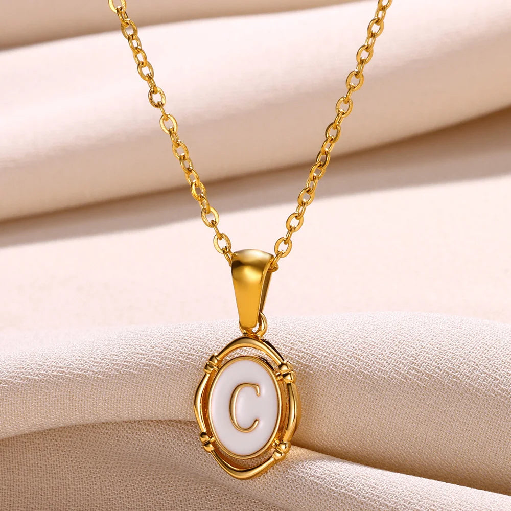 Women's Initial Letter Pendant Necklace (A–Z)