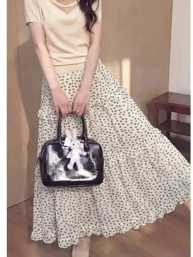 Women's Floral Midi Skirt