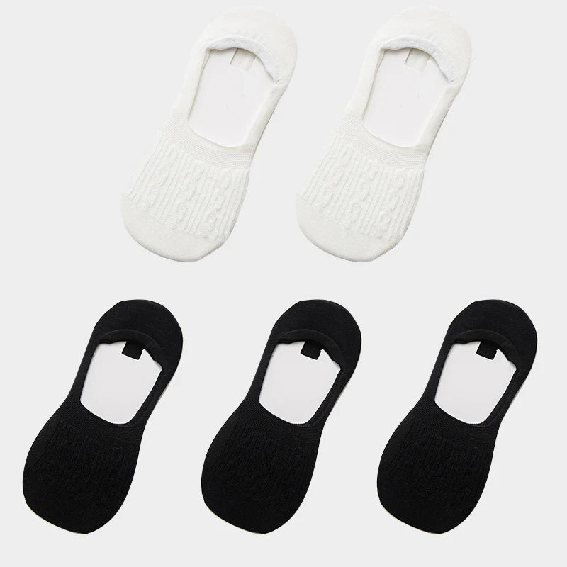 Women's Cotton Slipper Socks, 5-Pack