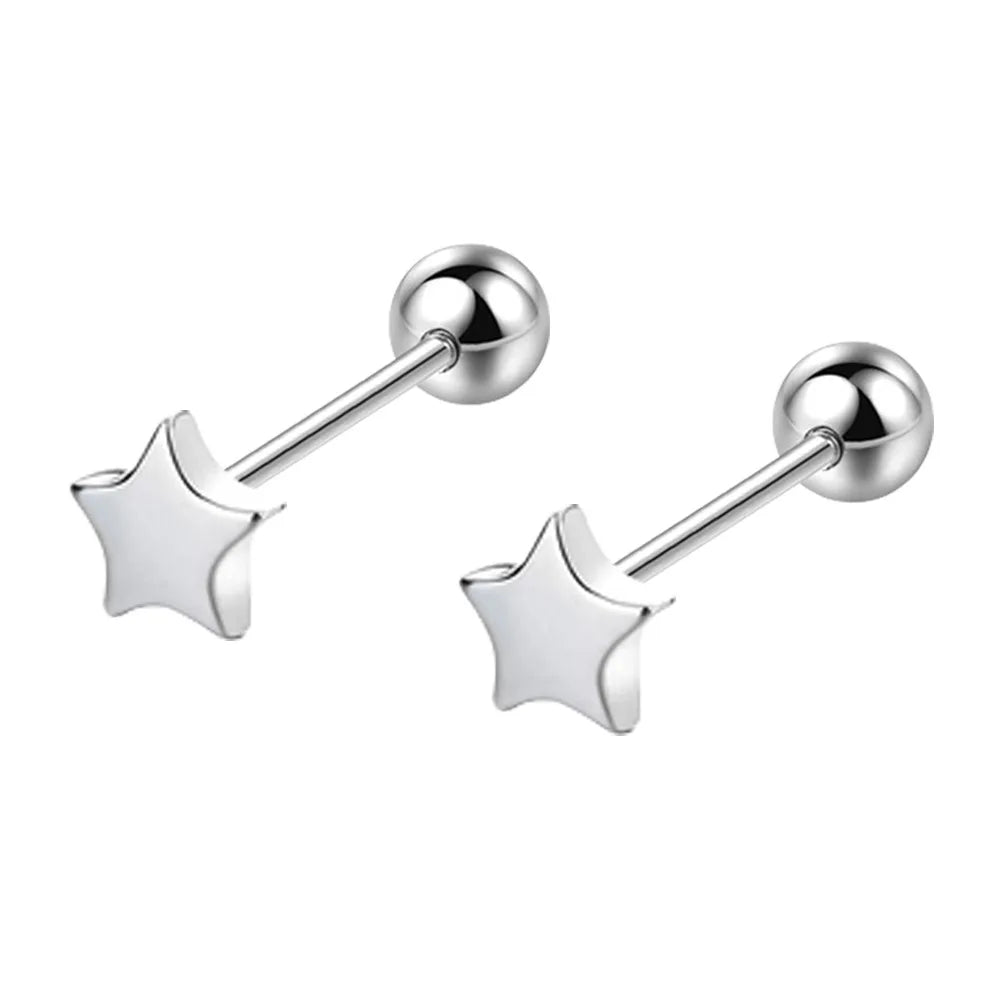 Sterling Silver Hollow Butterfly Stud Earrings