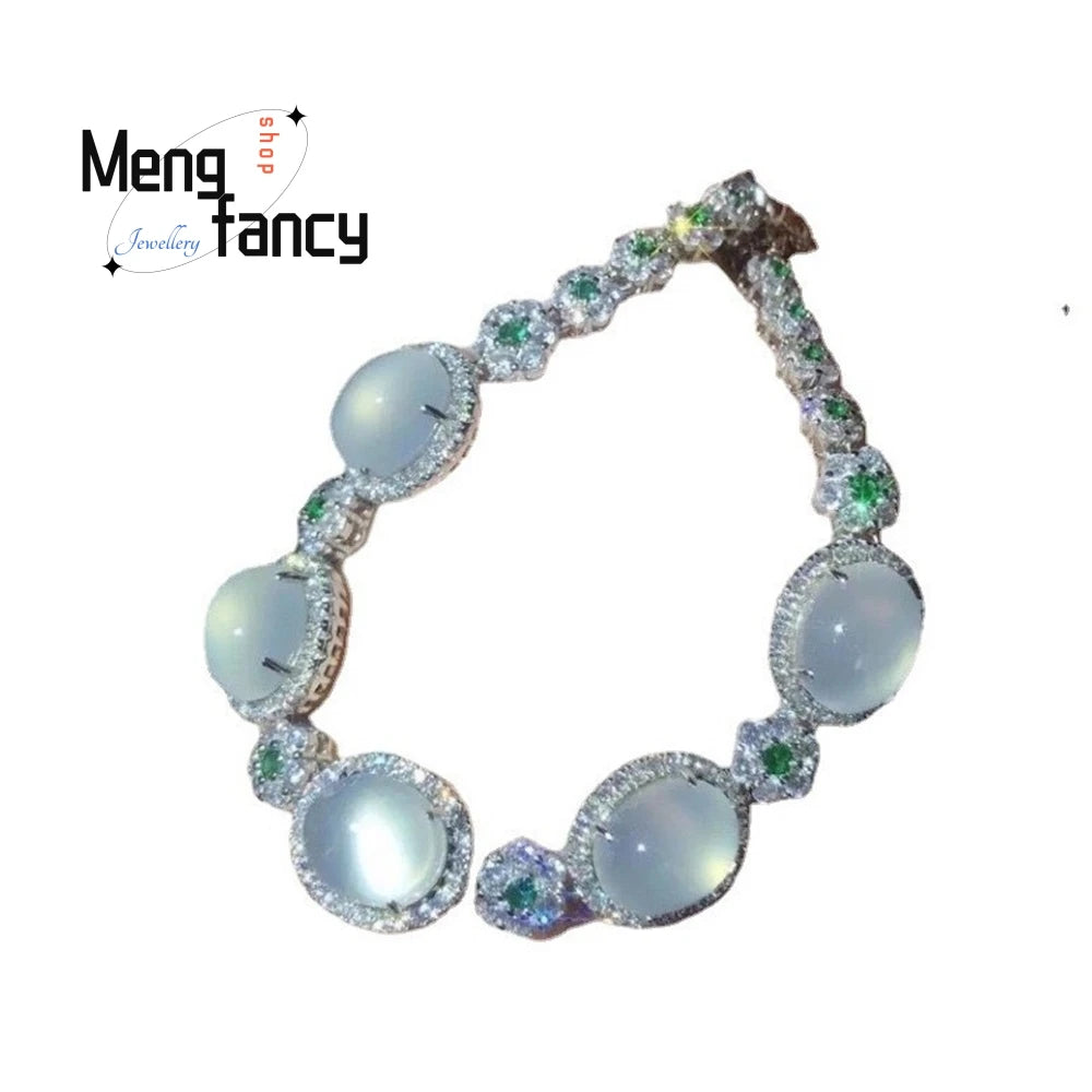 Women's Natural Gemstone & Jade Silver-Plated Bracelet