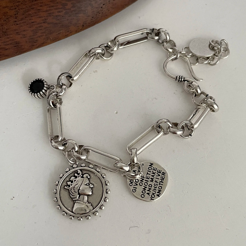 Sterling Silver Heart Chain Bracelet