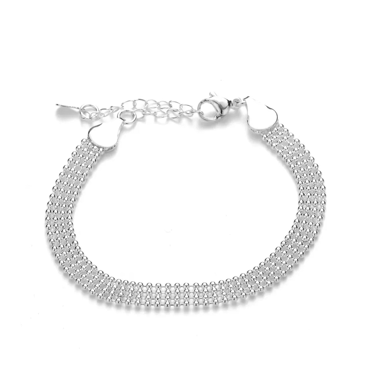 925 Sterling Silver Beaded Charm Bracelet