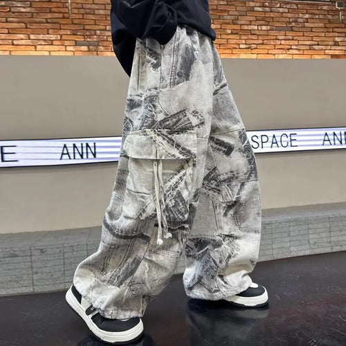 Boys Wide-Leg Cargo Pants