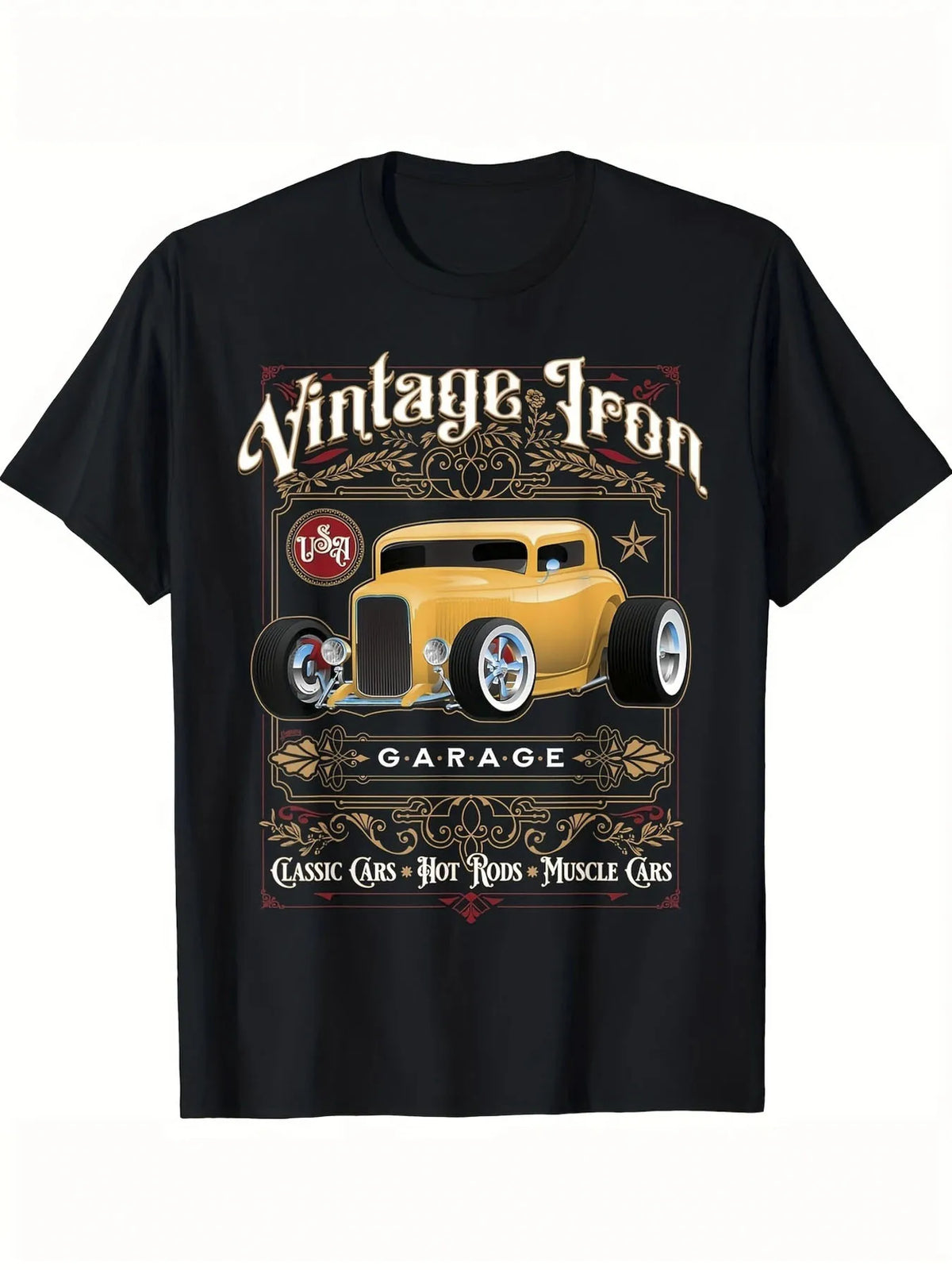 Vintage Hot Rods Muscle Cars Graphic T-Shirt